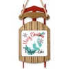 Sled ornament with text "Merry Christmas from Reelfoot Lake" and a map illustration.
