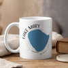 White mug with blue Lake Mary map graphic and "Lake Mary Minnesota" text.