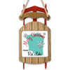 Wooden sled ornament featuring "Merry Christmas From Red Lake" and snowflakes.