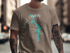 Tan t-shirt with turquoise Lake Lyman map, compass, and "South Carolina" text.