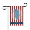 Garden flag with red and white stripes, Lake Piru map, and "The Smith Family" text.