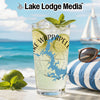 Glass of iced drink with lime slices, "Lake Wappapell Missouri" graphic, and "Lake Lodge Media" logo.