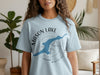 Light blue t-shirt with Mason Lake, Washington and compass graphic.