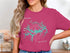 Pink t-shirt with "Beautiful Mark Twain Lake Missouri" text and compass rose.