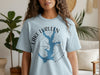 Light blue t-shirt with Lake Lurleen Alabama map and compass design.