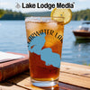 Glass of iced tea with a lemon slice and "Clearwater Lakes Minnesota" design.