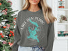 Gray sweatshirt with Lake Don Pedro California graphic and compass rose.