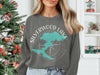 Dark grey sweatshirt with "Silverwood Lake California" graphic and compass design.