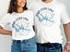 White t-shirts featuring "Tims Ford Lake Tennessee" with a compass and lake map graphic.