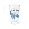 Clear pint glass with "Marco Island Florida" and island map graphic.