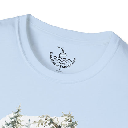 Kodiak Winter Brown Bear Fishing T-Shirt | Wildlife Salmon Catch Nature Lover Tee | Rustic Forest Animal Art Gift Shirt
