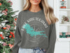 Grey sweatshirt with "Lake Kabetogama Minnesota" and map graphic with compass.