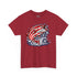 Patriotic Bass Fishing Shirt | American Flag Pride Design on Largemouth Bass with Stars and Stripes Tee for Fourth of July