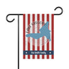 Garden flag with red and white stripes, Lake Gregory California outline, and "The Smith Family".