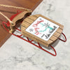 Wooden sled ornament with "Merry Christmas" and "From Lake Hartwell" text.