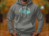 Grey hoodie with "CHOKE CANYON LAKE TEXAS" and a teal map graphic.