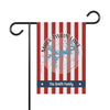 Garden flag with red and white stripes, Mark Twain Lake map, and "The Smith Family".