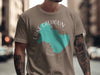 T-shirt with Lake Calhoun Georgia design and compass graphic.