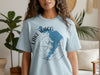 Light blue t-shirt with Lake Waco map graphic and compass design.