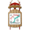 Christmas ornament shaped like a sled with "Merry Christmas From Lake Wallenpaupack".