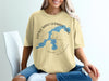 Yellow t-shirt with Little Saint Germain Lake Wisconsin map and compass design.