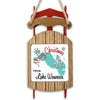 Sled ornament with "Merry Christmas from Lake Wawasee" and a map graphic.