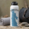 White water bottle with blue map graphic and "WANAHOH" text.