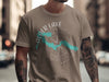 Alder Lake Washington graphic on tan t-shirt with compass and map detail.