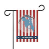 Garden flag with red and white stripes, Lake Kissimmee map, and "The Smith Family" text.