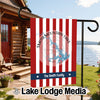 Smith Mountain Lake Virginia custom family flag with red and white stripes.