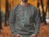 Crewneck sweatshirt with "Beautiful Lake Okanagan, British Columbia" text and compass design.