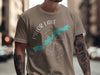 Taupe t-shirt with "Prior Lake Minnesota" text over a compass and lake outline.