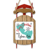 Sylvan Lake Merry Christmas ornament on a wooden and red sled.