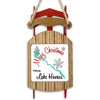 Red wooden sled ornament with "Merry Christmas From Lake Havasu" text.
