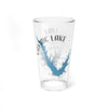 Clear glass with Castaic Lake map and compass design, and "CALIFORNIA" text.