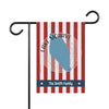 Garden flag with red and white stripes, Lake Mohave shape, compass rose, and "The Smith Family".
