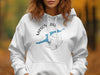 White hoodie with "Mason Lake Washington" and a compass rose graphic.