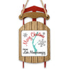 Wooden sled ornament with "Merry Christmas from Lake Memphremagog".