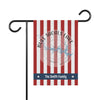 Garden flag with red and white stripes, featuring "Bull Shoals Lake Arkansas" and "The Smith Family".