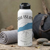 White water bottle with "FAYETTEVILLE NORTH CAROLINA" and compass design.
