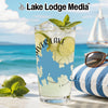 Bever Lake glass with limes and mint, by Lake Lodge Media.