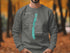 Gray sweatshirt with "Beautiful Conesus Lake, New York" text and compass design.