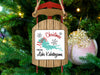Sled ornament with "Merry Christmas FROM Lake Kabetogama" text.
