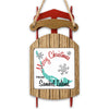 Slede ornament with "Merry Christmas from Sanibel Island" text and map silhouette.