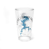 Glass with "Little Grassy Lake Illinois" and a blue lake outline graphic.
