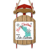 Christmas ornament shaped like a sled with "Merry Christmas Lake Lawtonka" text.
