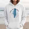 White hoodie with "Lake Winnebago Missouri" graphic featuring a blue lake outline and compass.