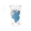 Glass featuring "Lake Moultrie South Carolina" text and a blue map outline.