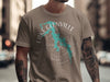 Taupe t-shirt with "Lake Glenville North Carolina" and compass graphic.