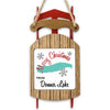 Sledge ornament with "Merry Christmas from Donner Lake" text and snowflakes.